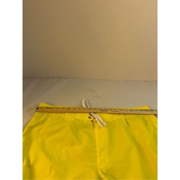 Old Navy swim trunks yellow gray xxl rn#54023 100% nylon nwot - Picture 6 of 8